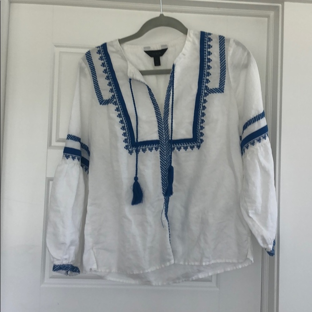 Jcrew embroidered top